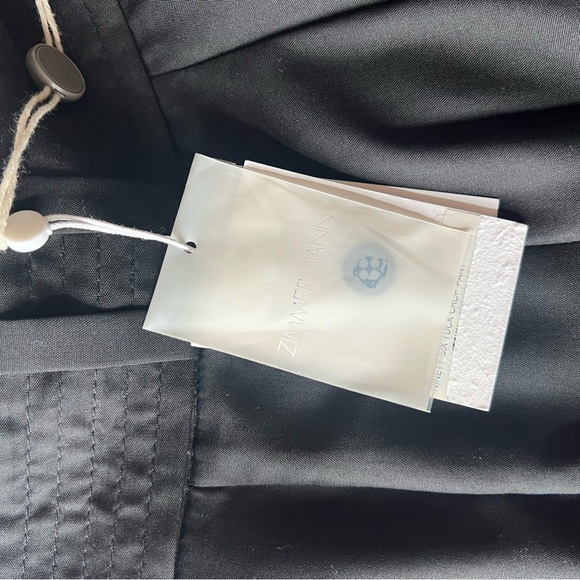 Zimmermann NWT Black Ninety-Six Tuck Crop Pant Brand Size 0/US Size 2/4 - Picture 6 of 6